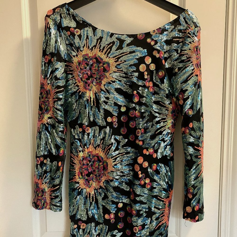 Sequin Longsleeve Mini Dress